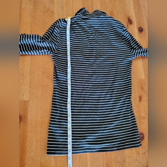J.crew Factory striped mockneck ribbed top size M - Picture 11 of 14